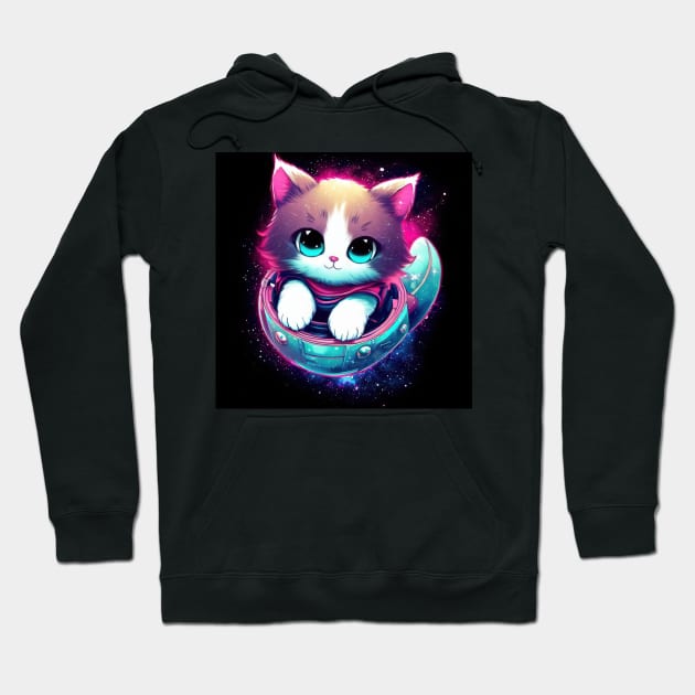 Anime Space Cat Series Omega Hoodie by Shopping Dragons